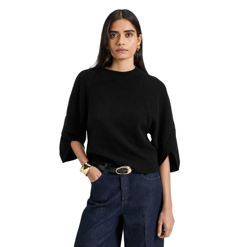 Veronika Maine Merino Cape Sleeve Sweater image number 4